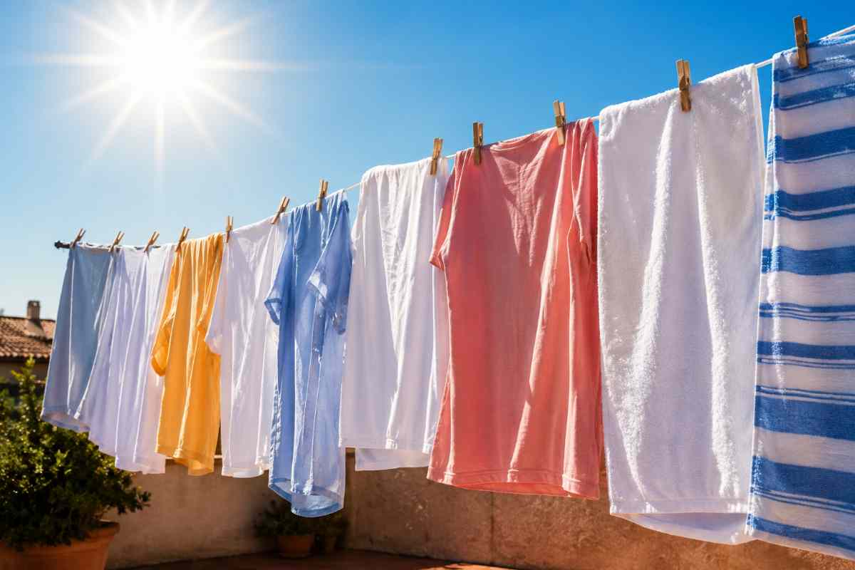 bucato steso al sole